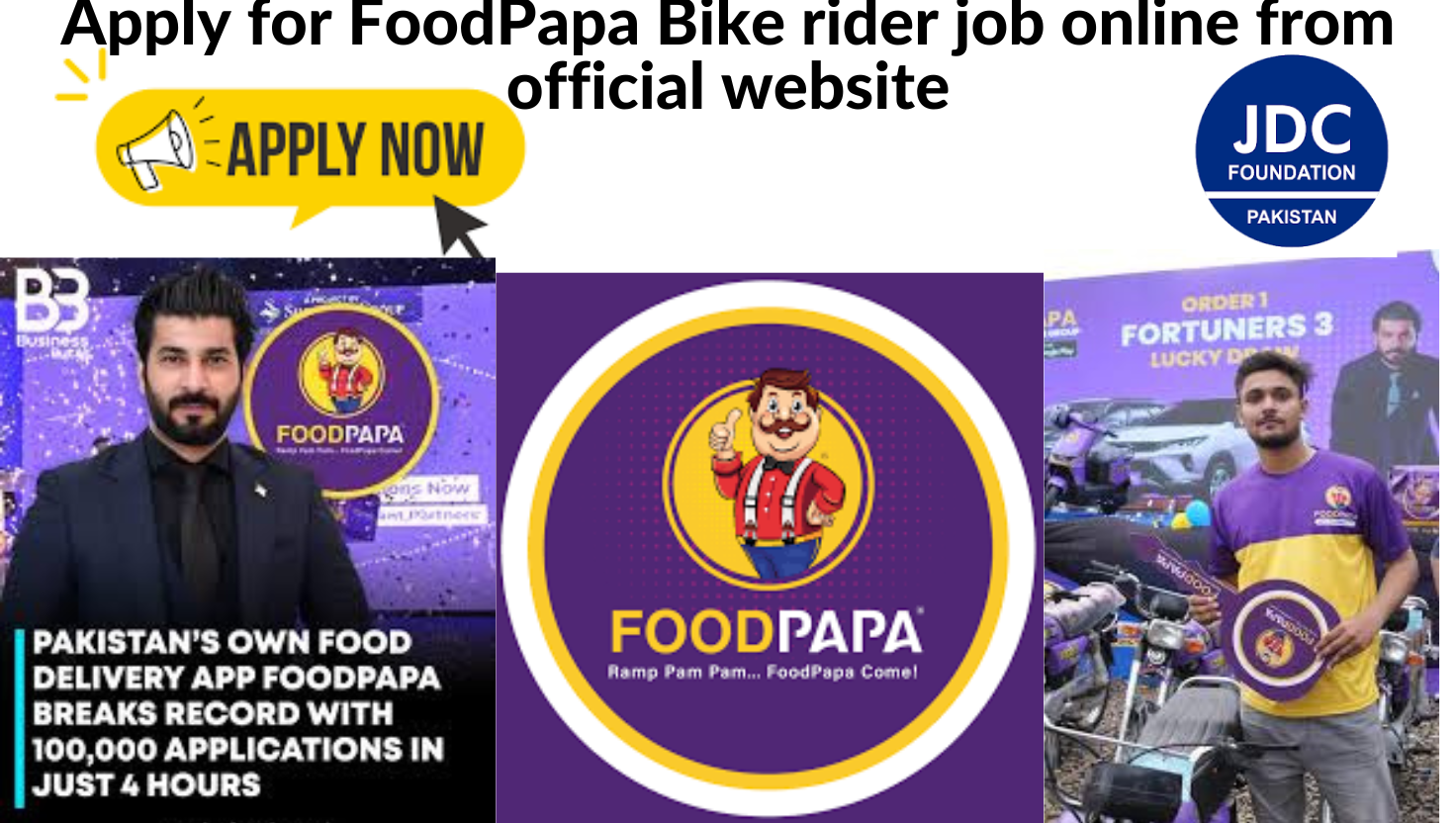 Apply for FoodPapa rider job online from official website